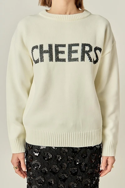 English Factory Women's Cheers Holiday Sweater