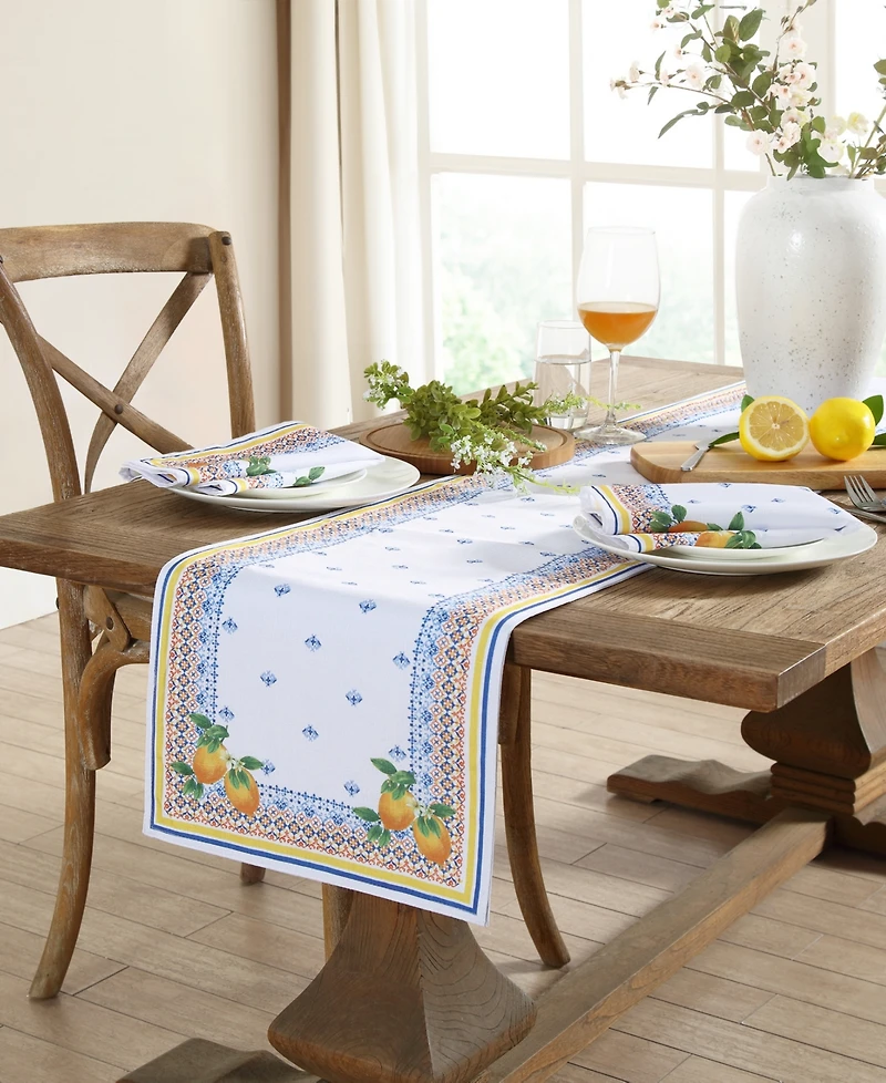 Capri Lemon Table Runner, 13" x 70"
