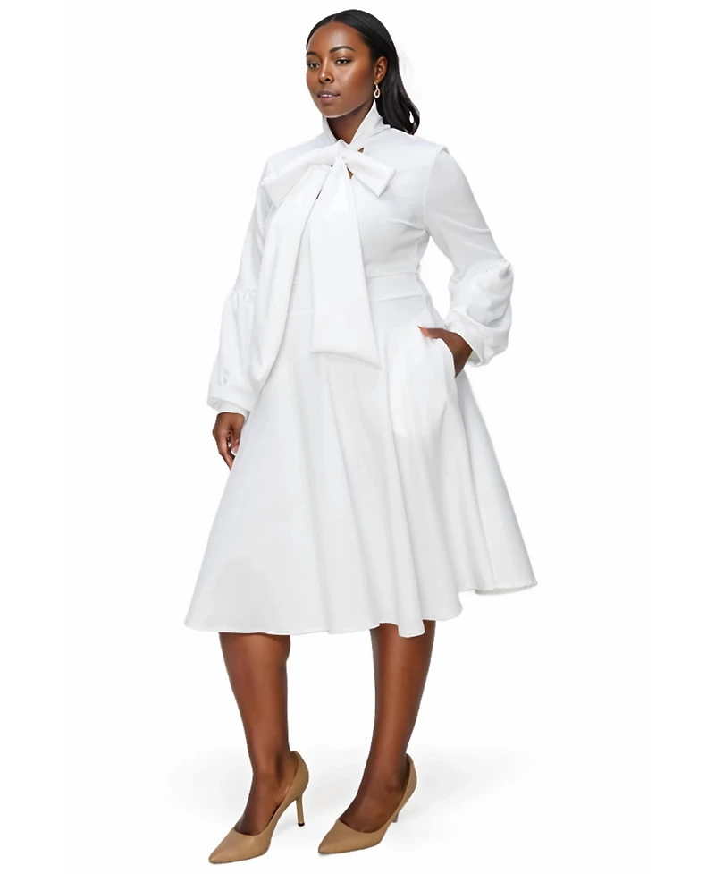 L I V D Women's Plus Bekah Flare Pocket Dress