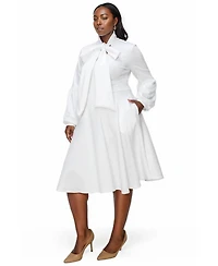 L I V D Women's Plus Bekah Flare Pocket Dress