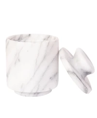 Artifacts Trading Company Marble Salt Cellar with Lid, 3" x 3.25"
