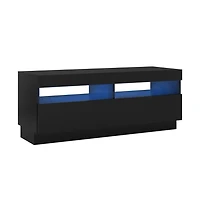 Tv Stand with Led Lights Black 39.4"x13.8"x15.7"
