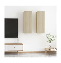 Tv Stands 2 pcs Sonoma Oak 12"x11.8"x35.4" Engineered Wood