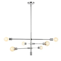 Atlas Modern Retro Iron Arm Adjustable Led Chandelier