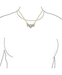 Bling Jewelry Classic Delicate Cz 2CTW Three Stone Past Present Future Solitaire Cubic Zirconia Necklace Gold Plated