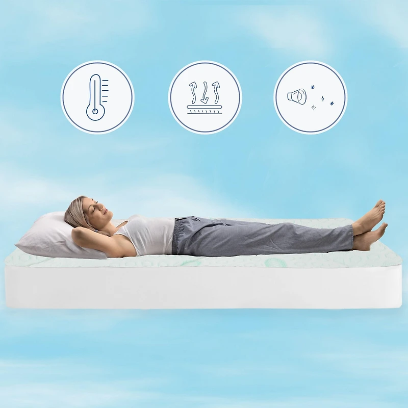 Mattress Pads King size, 3-Zone Cooling, Soft, Non-Slip Quilted Mattress Pad King Size, Deep Pocket Fits 8