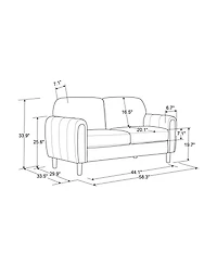 Serta Gorm 58" Faux Leather Loveseat