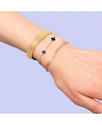 The Lovery Mini Lapis Clover Bracelet 14K Gold