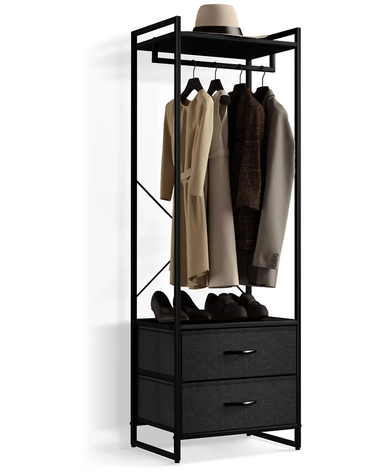Sorbus Clothing Rack with 2 Drawers