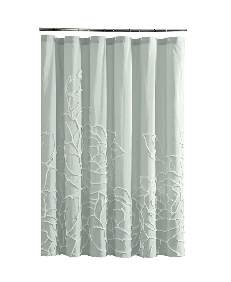 Peri Home Chenille Rose Shower Curtain, 72" x 72"