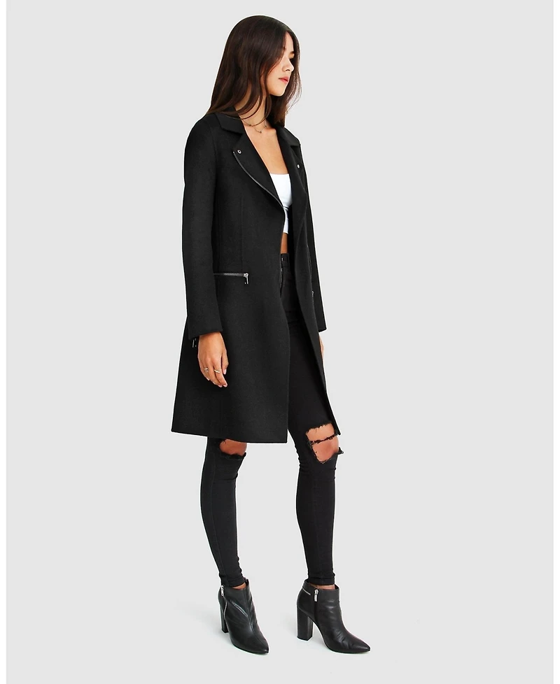 Women Belle & Bloom New Fit Last Chance Wool Blend Moto Coat
