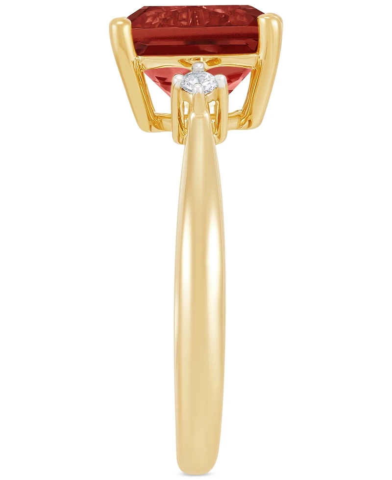 Amethyst (2-3/4 ct. t.w.) & Diamond (1/20 ct. t.w.) Ring in 14k Gold (Also in Swiss Blue Topaz, Citrine, & Garnet)