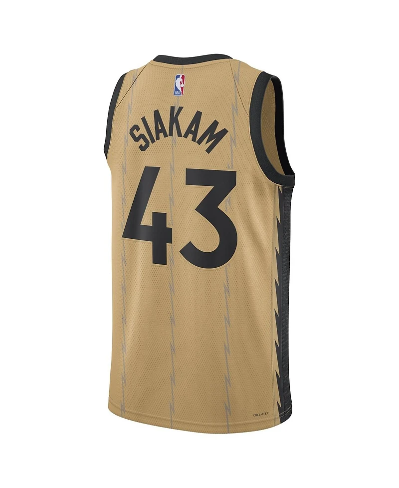 Men's and Women's Nike Pascal Siakam Gold Toronto Raptors 2023/24 Swingman Jersey - City Edition