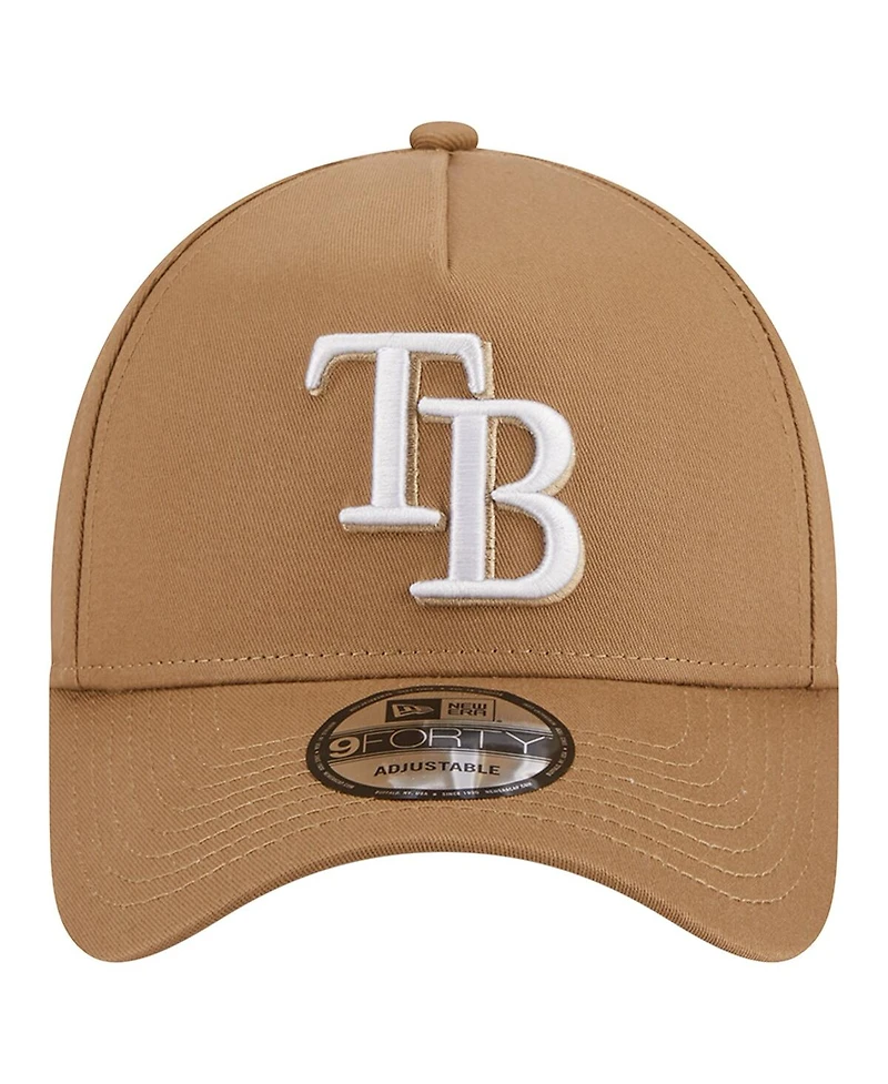 Men's New Era Khaki Tampa Bay Rays A-Frame 9FORTY Adjustable Hat