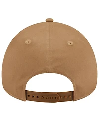 Men's New Era Khaki Cleveland Guardians A-Frame 9FORTY Adjustable Hat