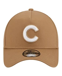 Men's New Era Khaki Chicago Cubs A-Frame 9FORTY Adjustable Hat