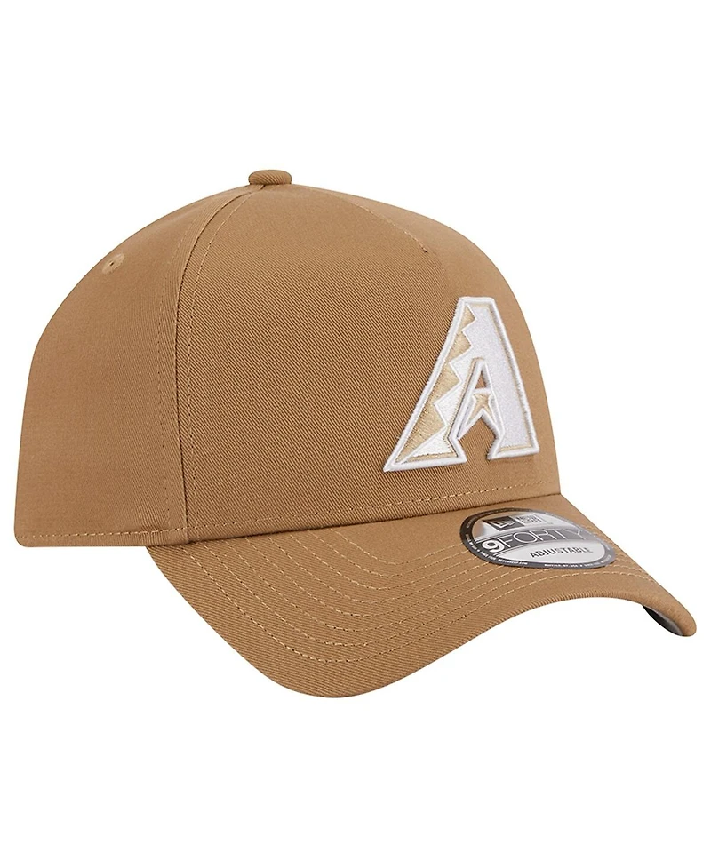 Men's New Era Khaki Arizona Diamondbacks A-Frame 9FORTY Adjustable Hat