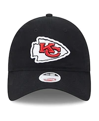 Women's New Era Black Kansas City Chiefs Main Core Classic 2.0 9TWENTY Adjustable Hat