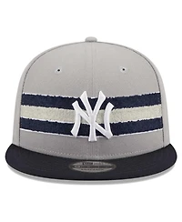 Men's New Era Gray, Navy New York Yankees Band 9FIFTY Snapback Hat