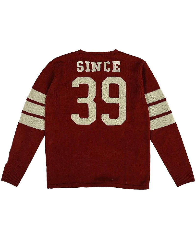 Men's Red Marvel Graphic Varsity Sweater