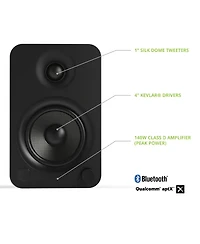 Kanto YU4 Powered Bookshelf Speakers with Built-In Bluetooth - Pair