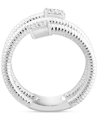 Effy Diamond Square Cluster Coil Ring (1/10 ct. t.w.) in Sterling Silver