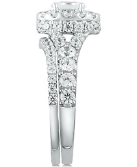 Diamond Oval Halo Bridal Set (2 ct. t.w.) in 14k White Gold