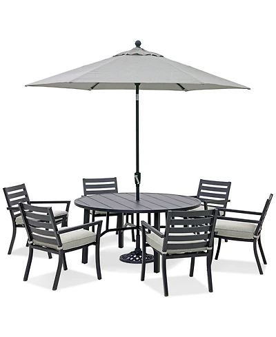 Astaire Outdoor 7-pc dining Set (60" round table + 6 chairs