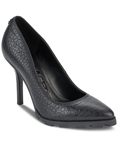 Karl Lagerfeld Paris Madelyn Slip On Pointed Toe Lug Sole Pumps
