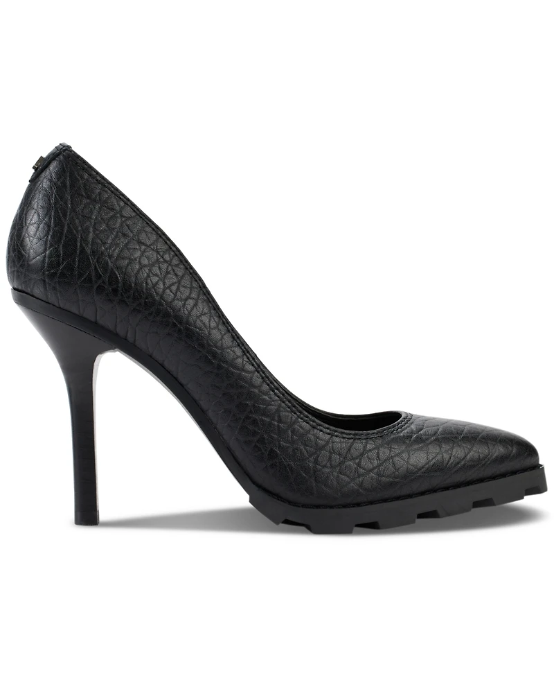 Karl Lagerfeld Paris Madelyn Slip On Pointed Toe Lug Sole Pumps