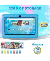 Contixo 7" V8-2 Kids Android 11 Bluetooth Wi-Fi Pro Hd Tablet 32GB Featuring 50 Disney eBooks with 2MP Dual Camera Toddler Child Proof Case
