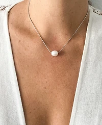 Adornia Silver-Tone Freshwater Pearl (10mm) Pendant Necklace, 16" + 2" extender