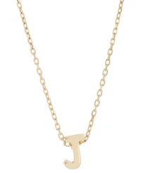 Adornia 14k Gold-Plated Mini Initial Pendant Necklace, 16" + 2" extender