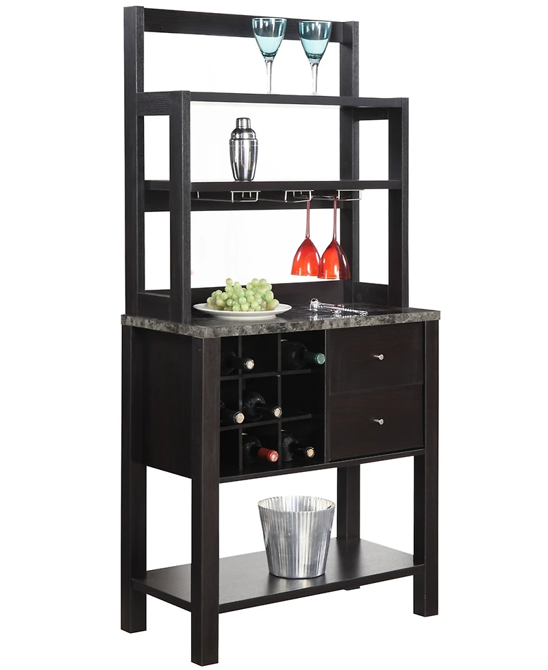 Convenience Concepts Newport 31" Medium Density Fiberboard (Mdf) 2 Drawer Serving Bar