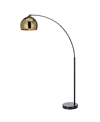 Teamson Home Arquer Arc Metal Floor Lamp with Bell Shade