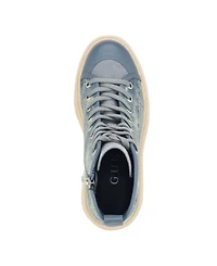 Guess Women's Shutter Lace-Up Logo Pattern Combat Boots