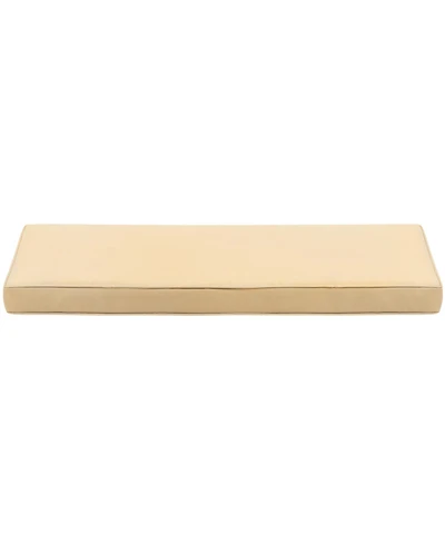 Aoodor Patio Bench Cushion Outdoor Olefin Fabric Slipcover Sponge Foam 46.5” x 17.7” 3” - Charcoal