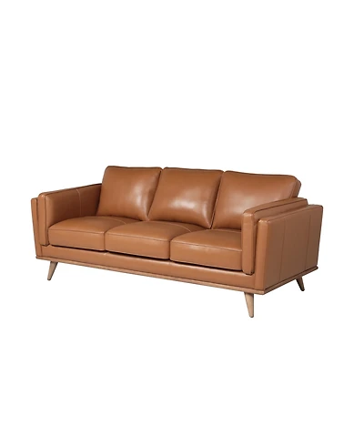 Nice Link Addison 83" Mid-Century Modern Leather Sofa