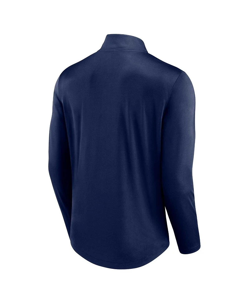 Men's Fanatics Navy Seattle Mariners Quarterback Quarter-Zip Top