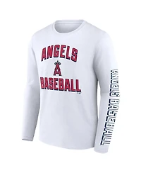 Men's Fanatics Red, White Los Angeles Angels Two-Pack Combo T-shirt Set