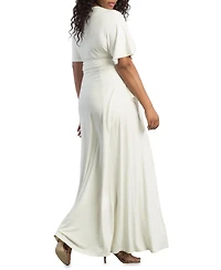 Kiyonna Plus Indie Flair Maxi Dress with Kimono Sleeves