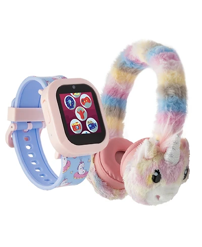 Playzoom V3 Girls Pink Silicone Smartwatch 42mm Gift Set