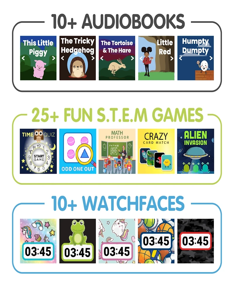Playzoom V3 Girls Silicone Smartwatch 42mm Gift Set