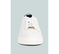 Schick Womens Lace Up Leather Sneakers