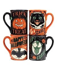 Certified International Scaredy Cat Mug, Set of 4