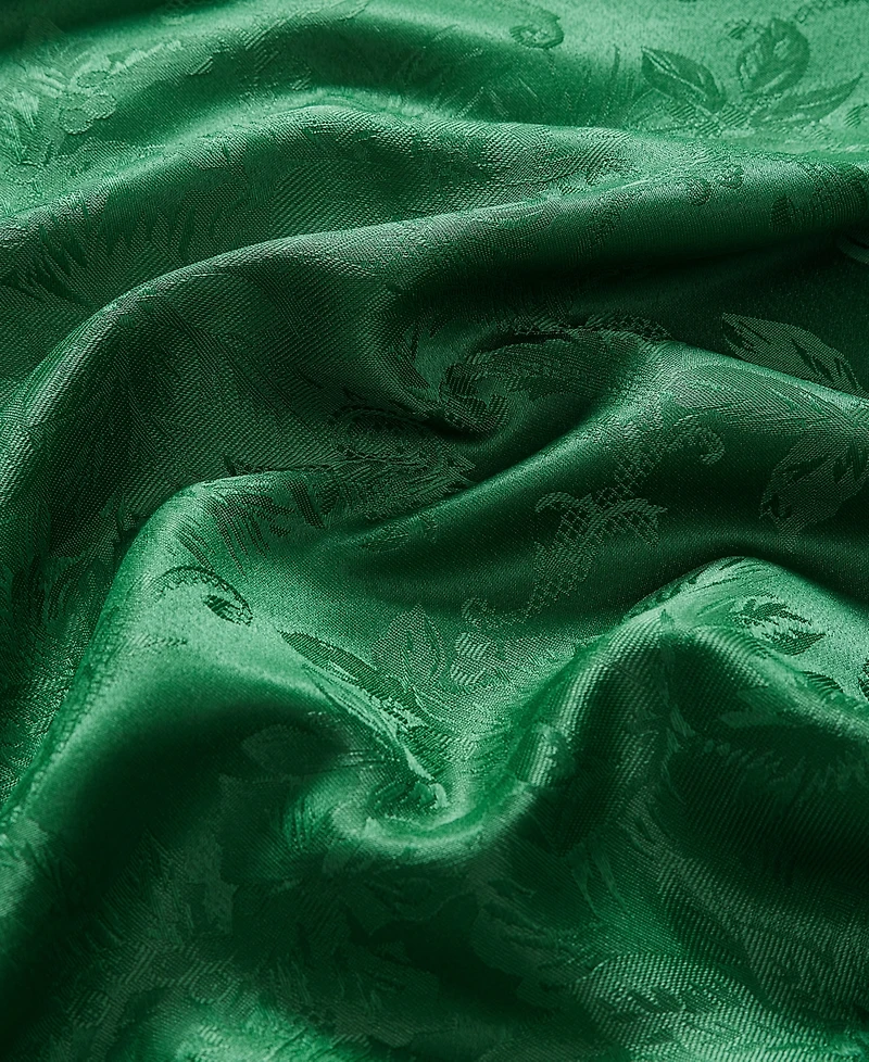 Elrene Poinsettia Elegance Jacquard Holiday Tablecloth- 52" Square