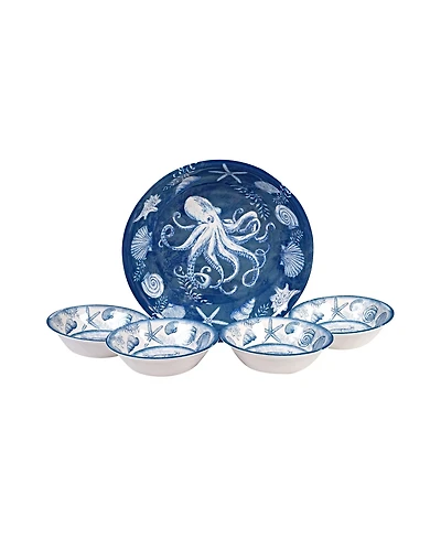 Certified International Oceanic Melamine 5-Pc. Salad/Serving Set