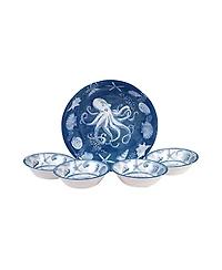 Certified International Oceanic Melamine 5-Pc. Salad/Serving Set