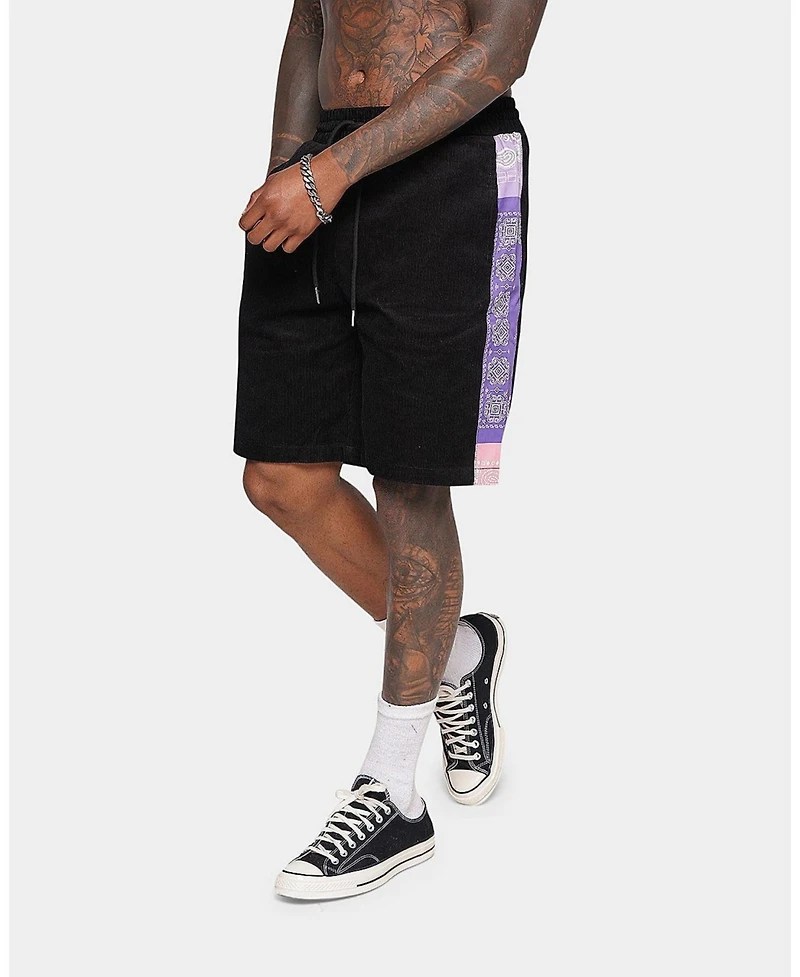 Xxiii Mens Akolo Paisley Panel Shorts