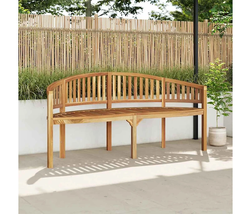 Banana Bench 70.9" Solid Teak Wood